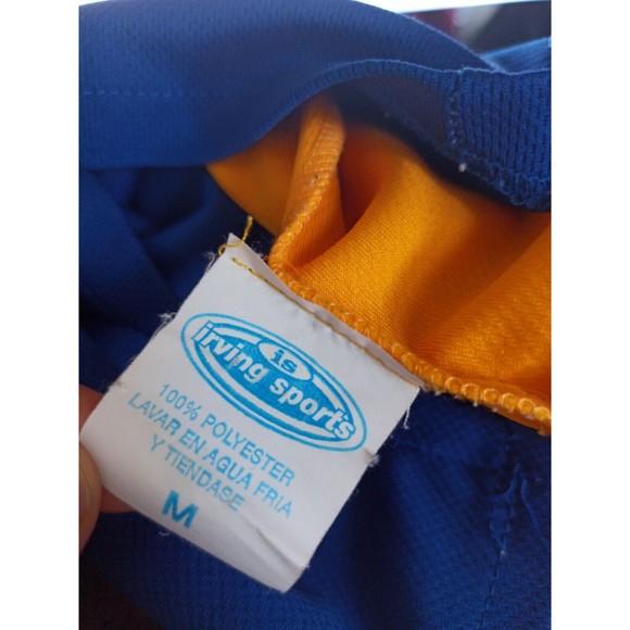 Irving Sport Men Basketball Jersey Medium Reversible Blue Yellow Los Halcones 62 - Picture 8 of 11